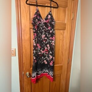 Floral Black and Red Dress by Express